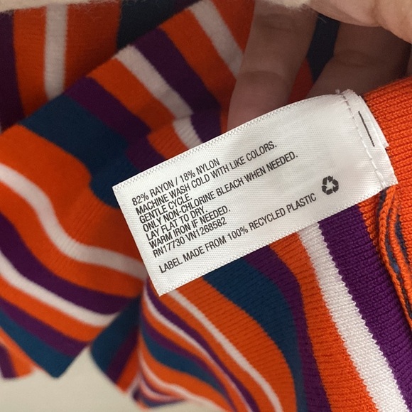 NWT Victor Glemaud x Target Multicolor Vertical Stripes Knit Sweater Top Sz 4X - Picture 8 of 10